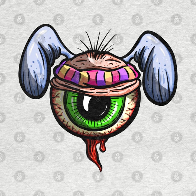 Eyeball Flying Rockabilly Tattoo Cartoon Style Eye by Squeeb Creative